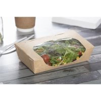 Colpac Recycelbare Salatboxen mit Sichtfenster 1L (200 Stück)