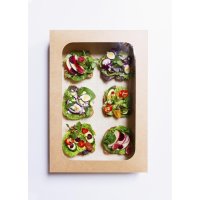 Vegware kompostierbare Sandwichboxen mit Deckel groß (25 Stück)