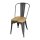 Bolero Bistro Stahlstühle mit Holzsitz grau (4 Stück)