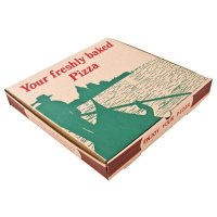 Kompostierbare bedruckte Pizzakartons 35cm (50er Pack)...