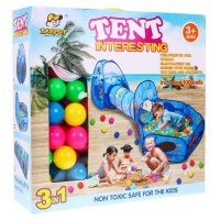 3in1-Spielplatz für Kinder 3+ Zelt mit Tunnel +...