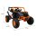 UTV-MX batteriebetriebener Buggy für Kinder Orange + 4x4-Antrieb + Fernbedienung + Audio-LED + Staufach + EVA + Free Start