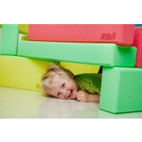 RIWI XXL Bausteine aus Schaumstoff 24er Set Kindergarten Spielecke Turnen Hort