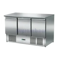 Skyrainbow Kühltisch 3-türig mit Unterbaukühlung, Temp. +2° / +8°C