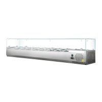 Kühlaufsatzvitrine GN 1/4, 120 x 34, Glasaufsatz