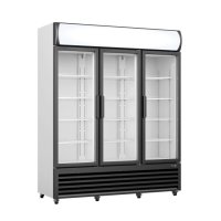 3-türiger Kühlschrank mit Werbetafel