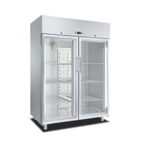 Kühlschrankk Marecos mit 2 Glastüren,Edelstahl