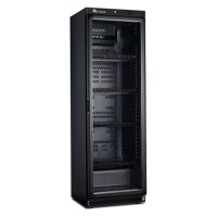 Marecos Kühlschrank mit Glastür aus schwarzem Stahl 430 Serie