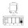 TOPLINE Kühltisch 700 / 4-fach GN1/1 mit 4 Türen & Aufkantung