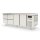 TOPLINE Kühltisch 700 / 4-fach GN1/1 mit 4 Schubladen / 2 Türen