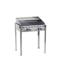 Hendi Grill Green Fire mit Windfang, 2 Brenner