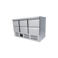 SARO Kühltisch mit Schubladen Modell VIVIA S 903 S/S TOP - 6 x 1/2 GN