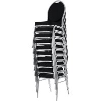 Gastro Bankettstühle schwarz mit ovaler Lehne, 4 Stück