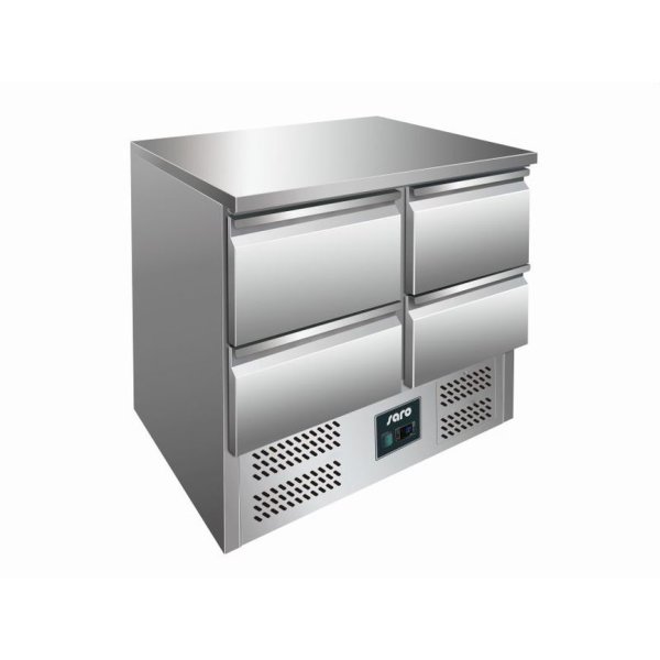 Kühltisch mit Schubladen Modell VIVIA S 901 S/S TOP - 4 x 1/2 GN, Maße: B 900 x T 700 x H 870-890