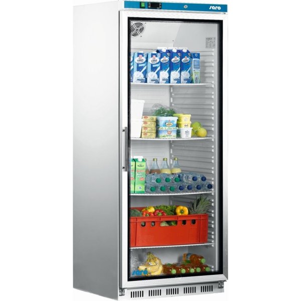 Lagerkühlschrank mit Glastür und statischer Kühlung