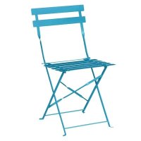 Stahlstühle klappbar 2 Stück, azurblau