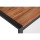 Bolero rechteckiger Stahl- und Akazienholztisch im industriellen Stil