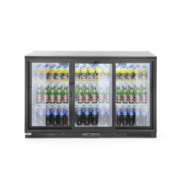Getränkekühlschrank mit 3 Glastüren, 303 Liter