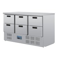 Polar Serie G Kühltisch mit 6 Schubladen