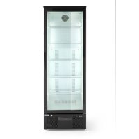 Schwarzer Kühlschrank 1 Glastür, 287 Liter