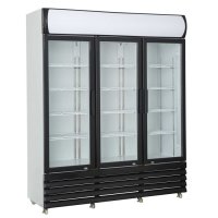 Kühlschrank mit 3 Türen und Werbetafel, 1065 Liter