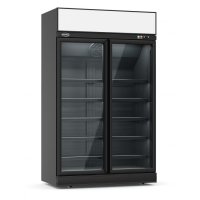 Kühlschrank mit 2 Glastüren schwarz...