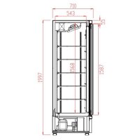 Tiefkühlschrank 2 Glastüren schwarz JDE-1000F BL