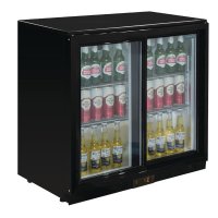 Flaschenkühlschrank mit 208 Liter, schwarz