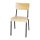 Bolero Cantina Stühle mit Sitz und Rückenlehne aus Holz in Metallic-Grau (4 Stück)