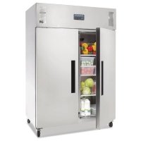 Edelstahl-Kühlschrank zweitürig, 1200 Liter von...