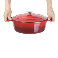 Vogue ovaler Schmortopf rot groß 6 Liter