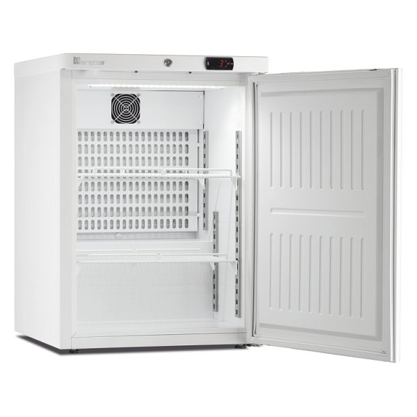 Marecos weiß beschichteter Stahlkühlschrank der Serie 150, statisch gekühlt mit Lüfterunterstützung