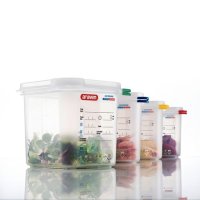 ARAVEN Gastronormbehälter mit Deckel, Polypropylen, GN 1/6 (150 mm)